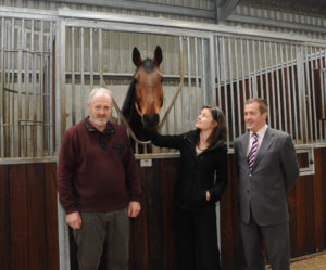Padraig Harte and Linzi Ryan from IT Sligo pictured with Boyle business man David McLoughlin who is cooperating with local vet Barry Lynch on a project. 